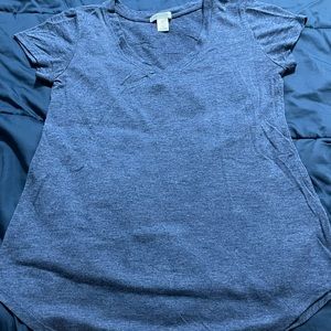 v-neck blue women’s t-shirt